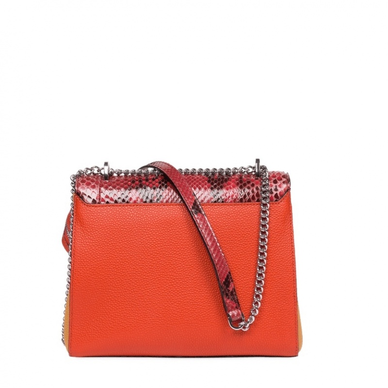 Lancel Ninon Flap Handtasche Damen Rot Orange | MUR7219DQ