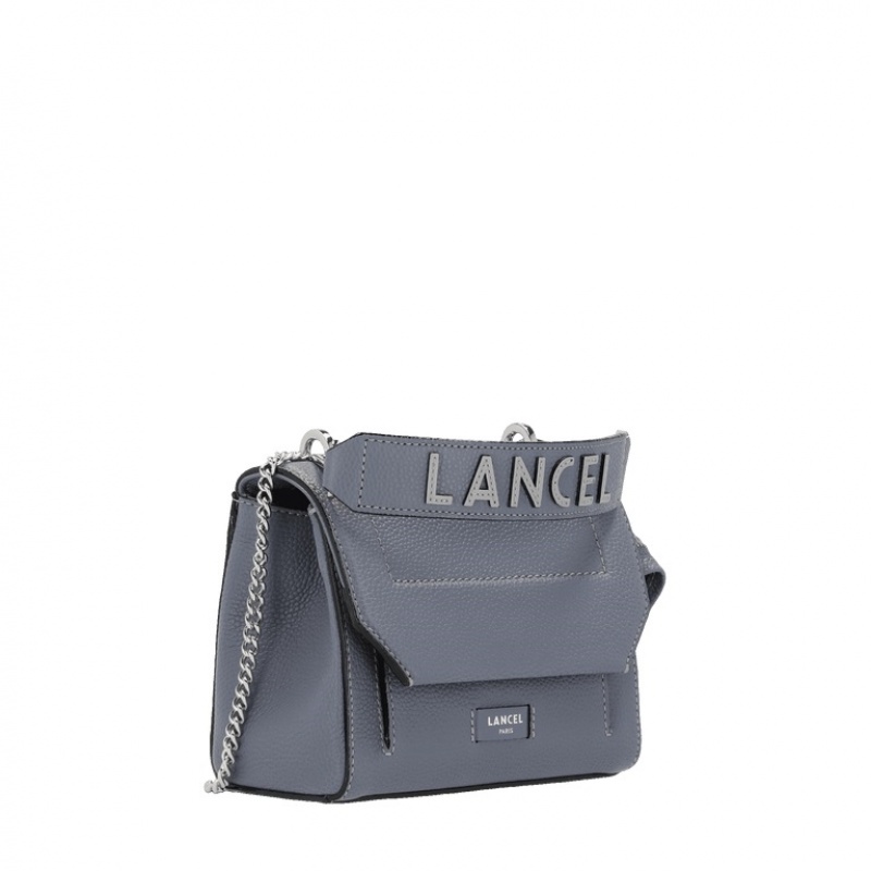 Lancel Ninon Flap Schultertaschen Damen Grau | XQZ162EI