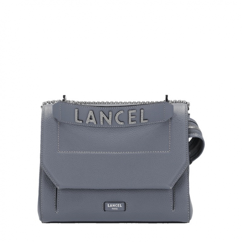 Lancel Ninon Flap Schultertaschen Damen Grau | WZQ4299CY