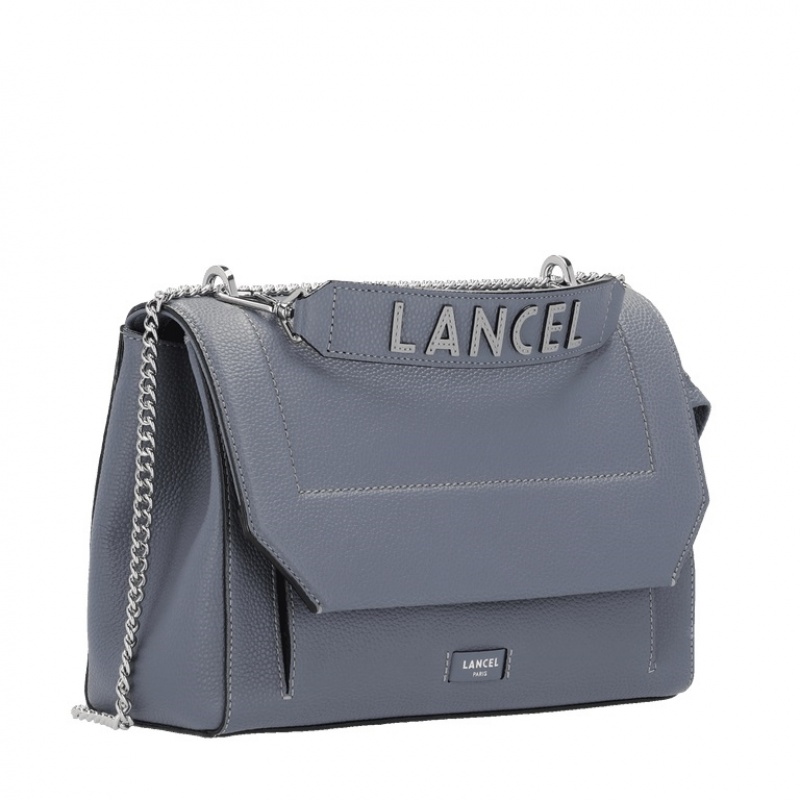 Lancel Ninon Flap Schultertaschen Damen Grau | QWH2271WS