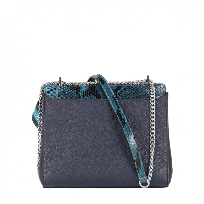 Lancel Ninon Flap Schultertaschen Damen Dunkelblau | LHA5526VV