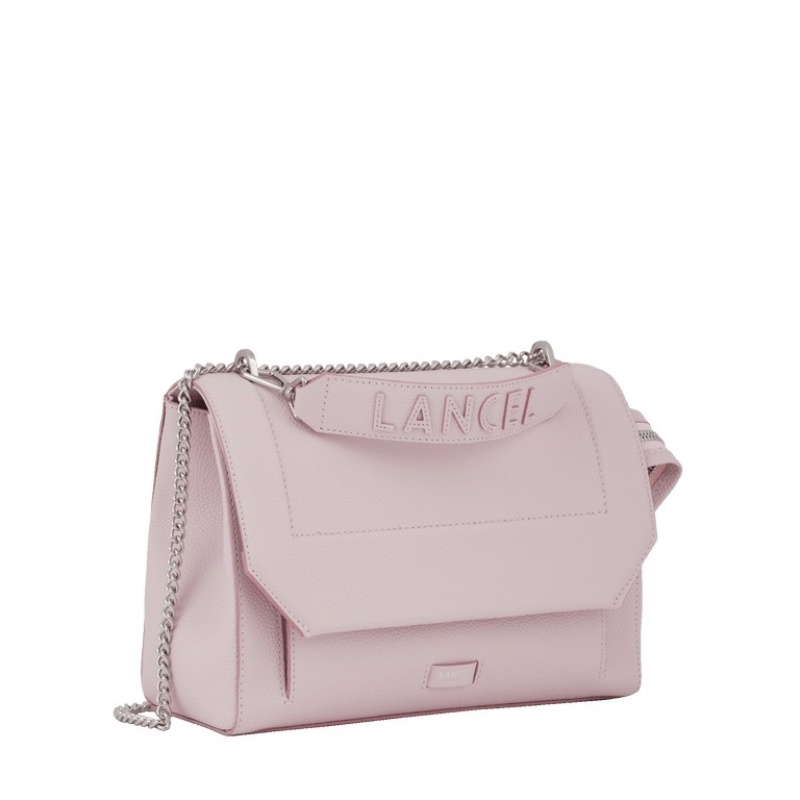 Lancel Ninon L Flap Schultertaschen Damen Rosa | RUU4498NW