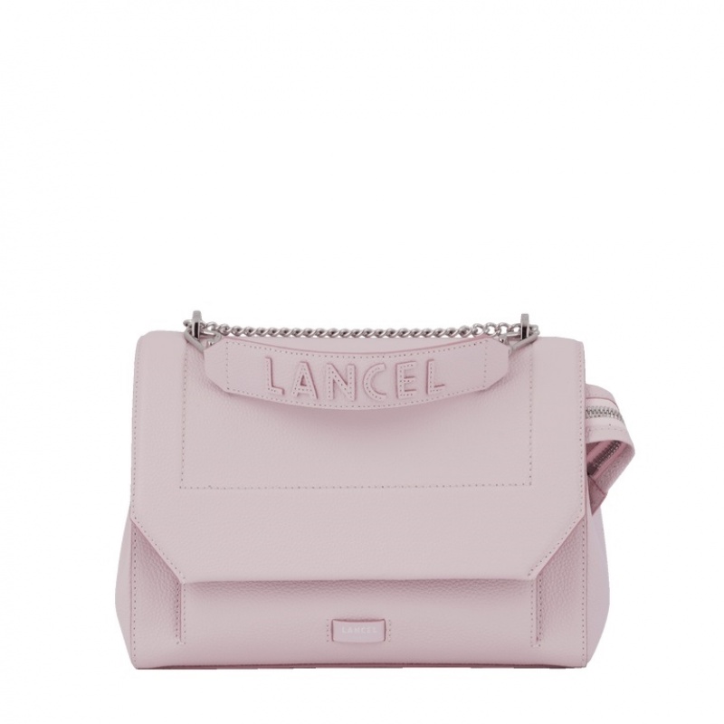 Lancel Ninon L Flap Schultertaschen Damen Rosa | RUU4498NW