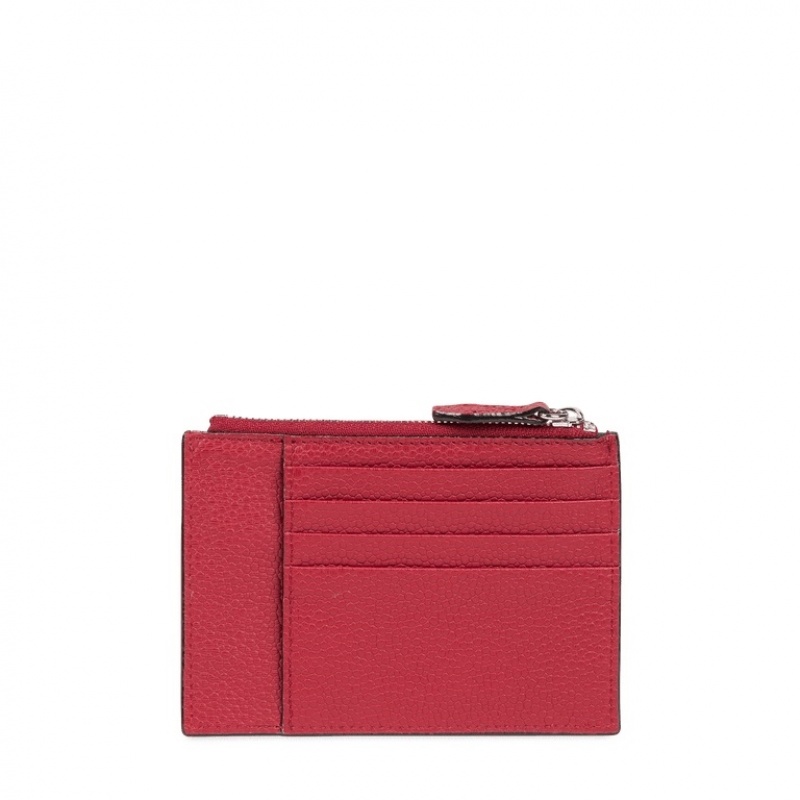 Lancel Ninon L Zipped Kartenhülle Damen Rot | GVQ2536DD