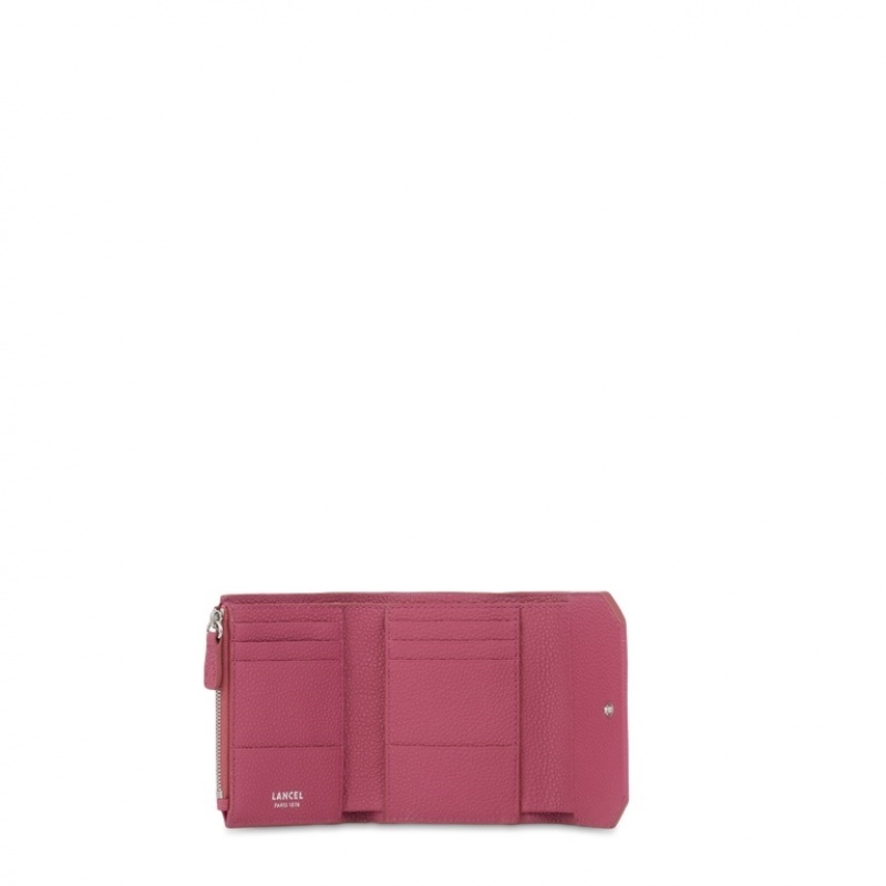 Lancel Ninon M Flap Compact Geldbörse Damen Rosa | RWT7760TW