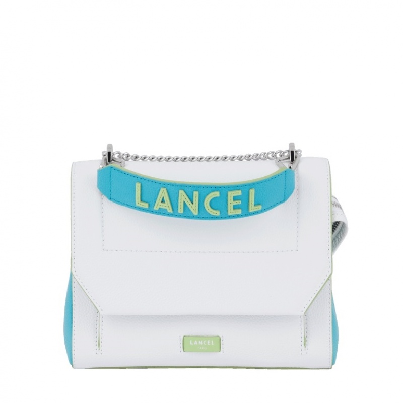 Lancel Ninon M Flap Schultertaschen Damen Weiß | GTJ6680VS