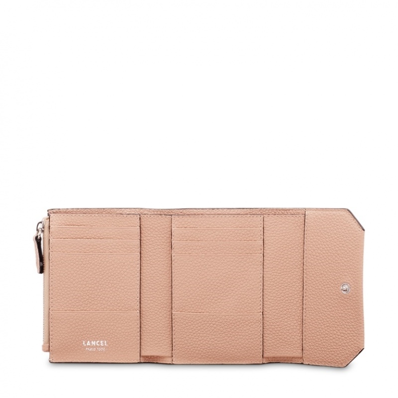 Lancel Ninon Medium Compact With Flap Geldbörse Damen Rosa | ZYG7117JW