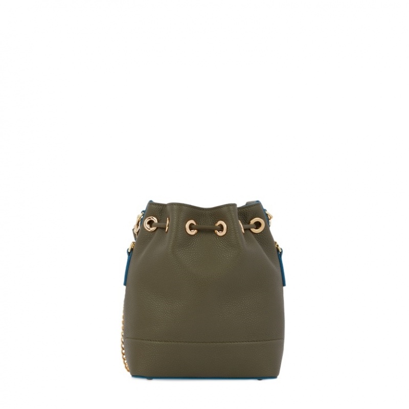 Lancel Ninon Mini Bucket Tasche Damen Dunkelgrün | DAJ4349CM