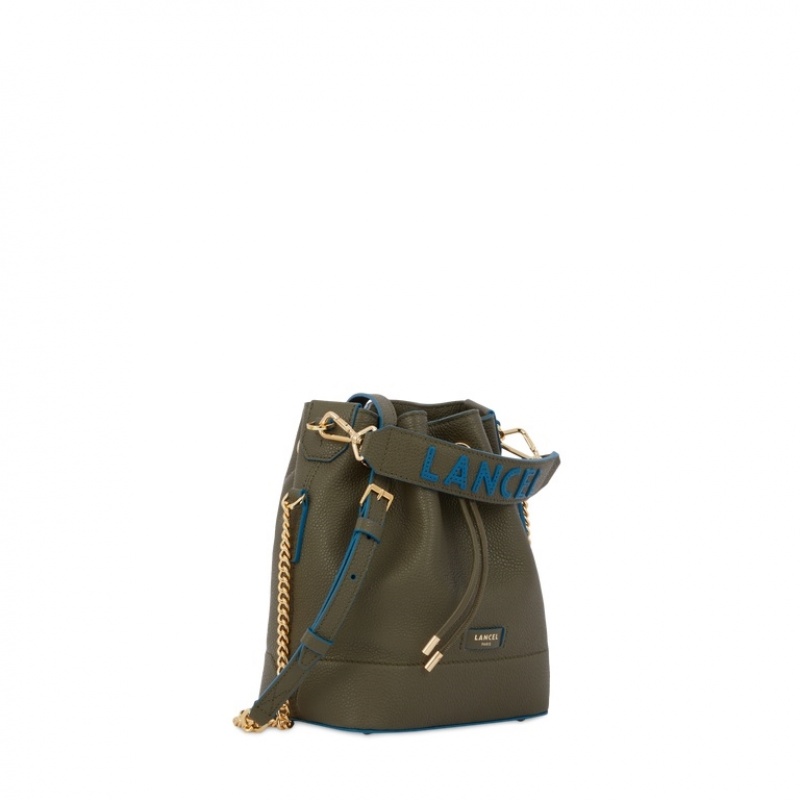 Lancel Ninon Mini Bucket Tasche Damen Dunkelgrün | DAJ4349CM