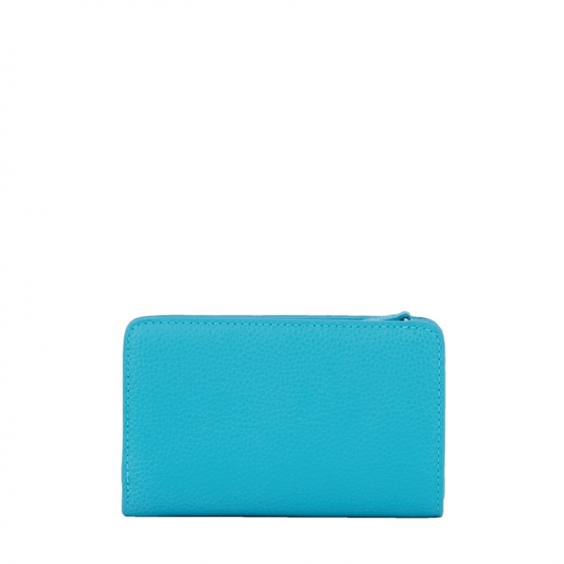 Lancel Ninon Rectangular Zip Compact Geldbörse Damen Blau | PMK455UY