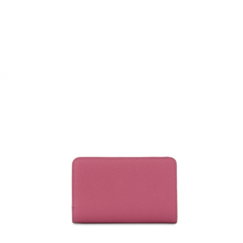 Lancel Ninon Rectangular Zip Compact Geldbörse Damen Rosa | MFP6479OM