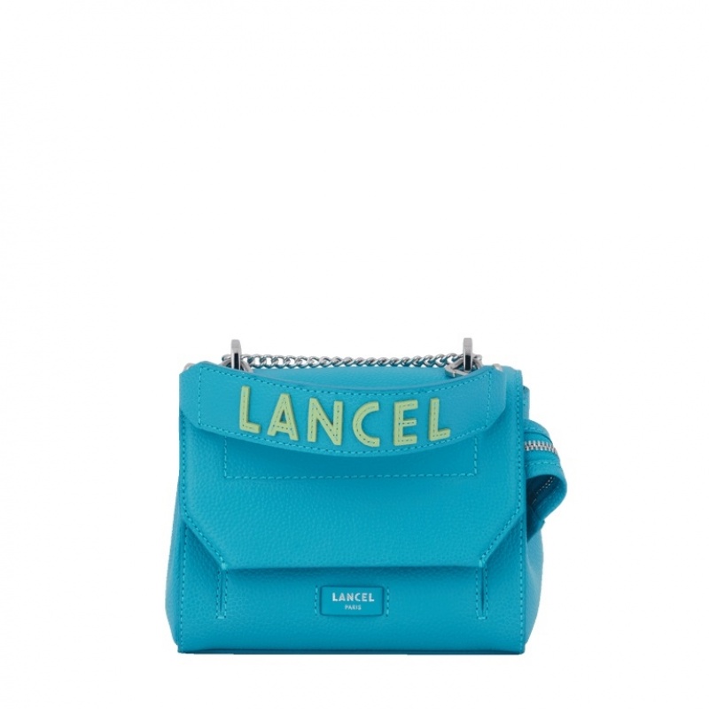 Lancel Ninon S Flap Schultertaschen Damen Blau | BJD5461JN