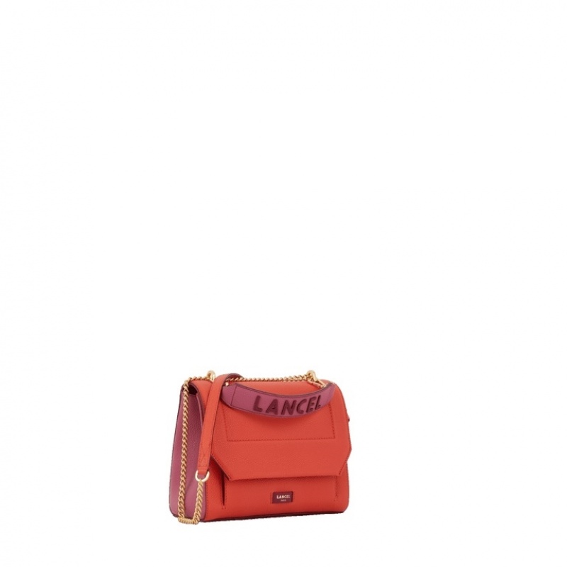 Lancel Ninon S Flap Schultertaschen Damen Orange | IJW8896SC