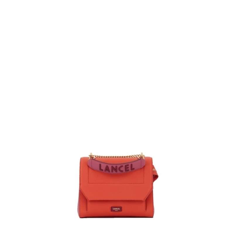 Lancel Ninon S Flap Schultertaschen Damen Orange | IJW8896SC