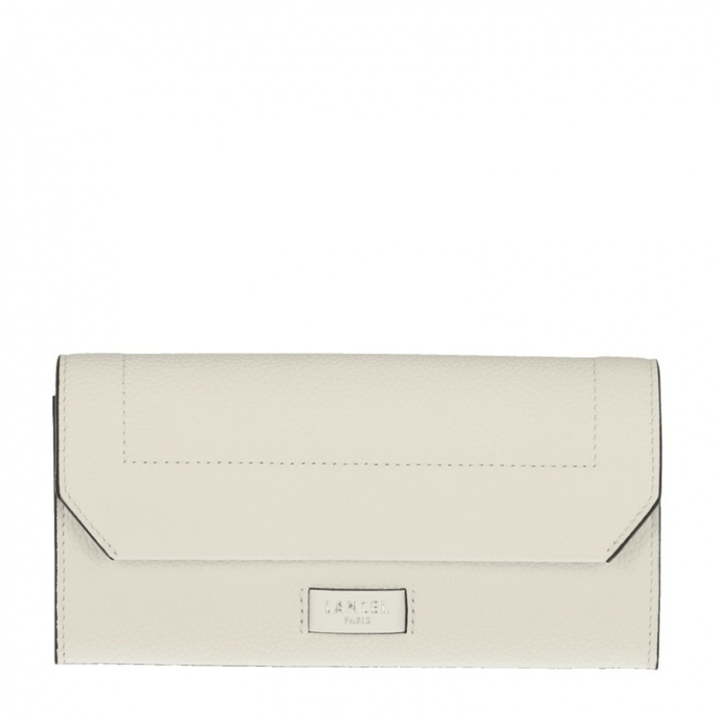 Lancel Ninon Slim With Flap Geldbörse Damen Weiß | FIW774TG