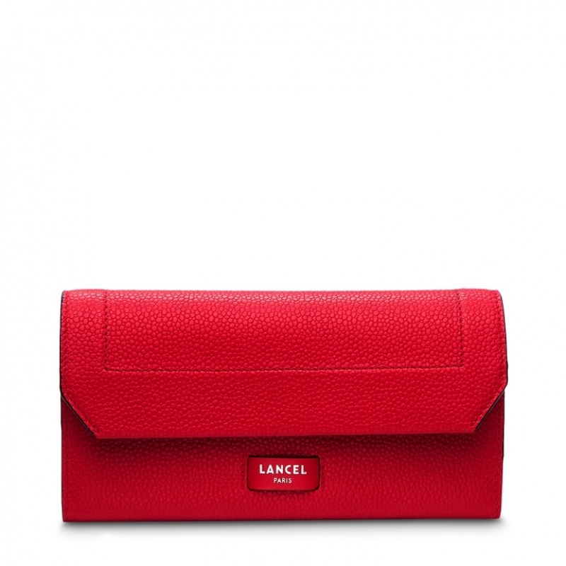 Lancel Ninon Slim With Flap Geldbörse Damen Rot | MWZ7862AW