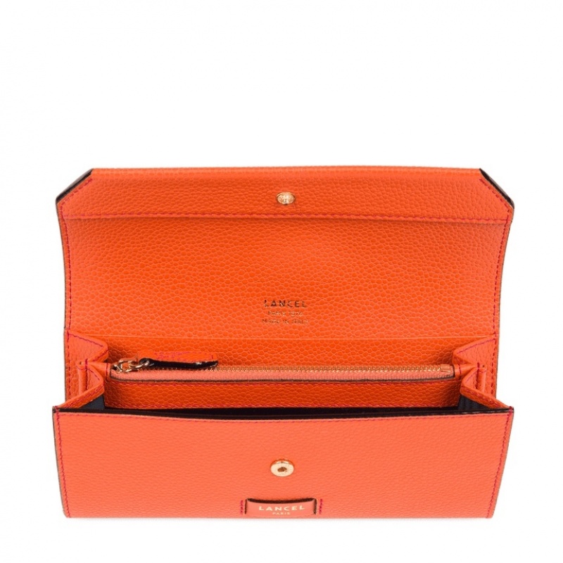 Lancel Ninon Slim With Flap Geldbörse Damen Orange | HQL313NU