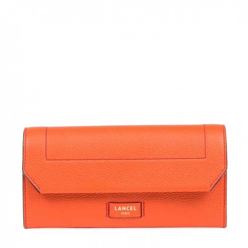 Lancel Ninon Slim With Flap Geldbörse Damen Orange | HQL313NU