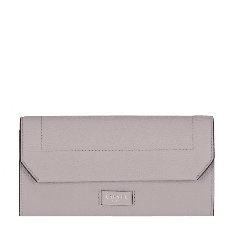 Lancel Ninon Slim With Flap Geldbörse Damen Grau | GET2821DF