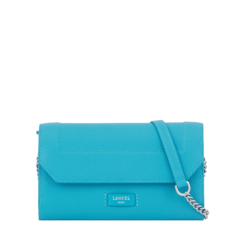 Lancel Ninon Wallet Chain Unterarmtasche-Taschen Damen Blau | EUT5985LO