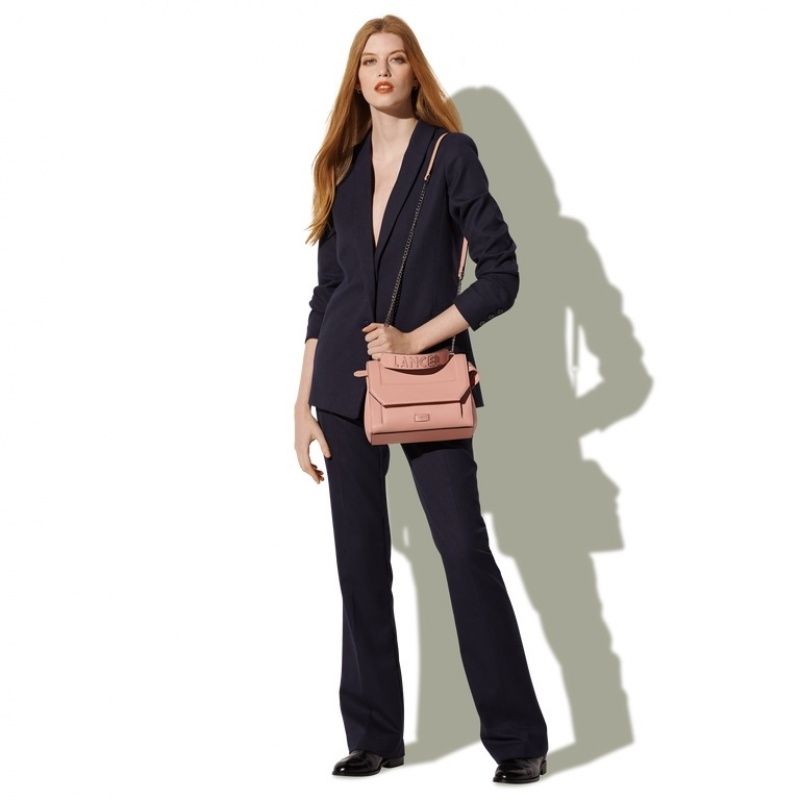 Lancel Ninon With Flap Schultertaschen Damen Rosa | MZI2883HU