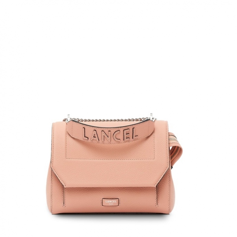 Lancel Ninon With Flap Schultertaschen Damen Rosa | MZI2883HU