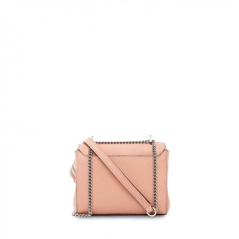 Lancel Ninon With Flap Schultertaschen Damen Rosa | JEM1789BD