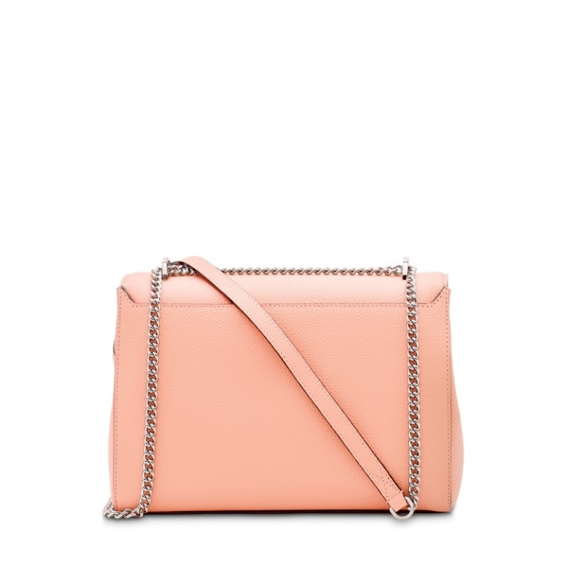 Lancel Ninon With Flap Schultertaschen Damen Rosa | JGV4219MW