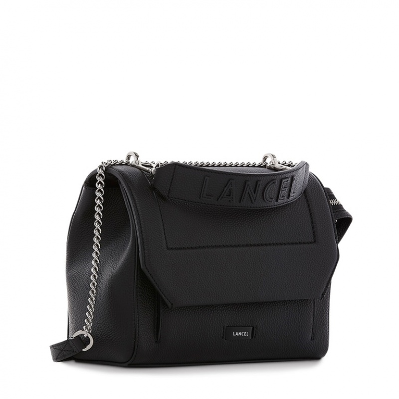 Lancel Ninon With Flap Schultertaschen Damen Schwarz | LCJ932IW