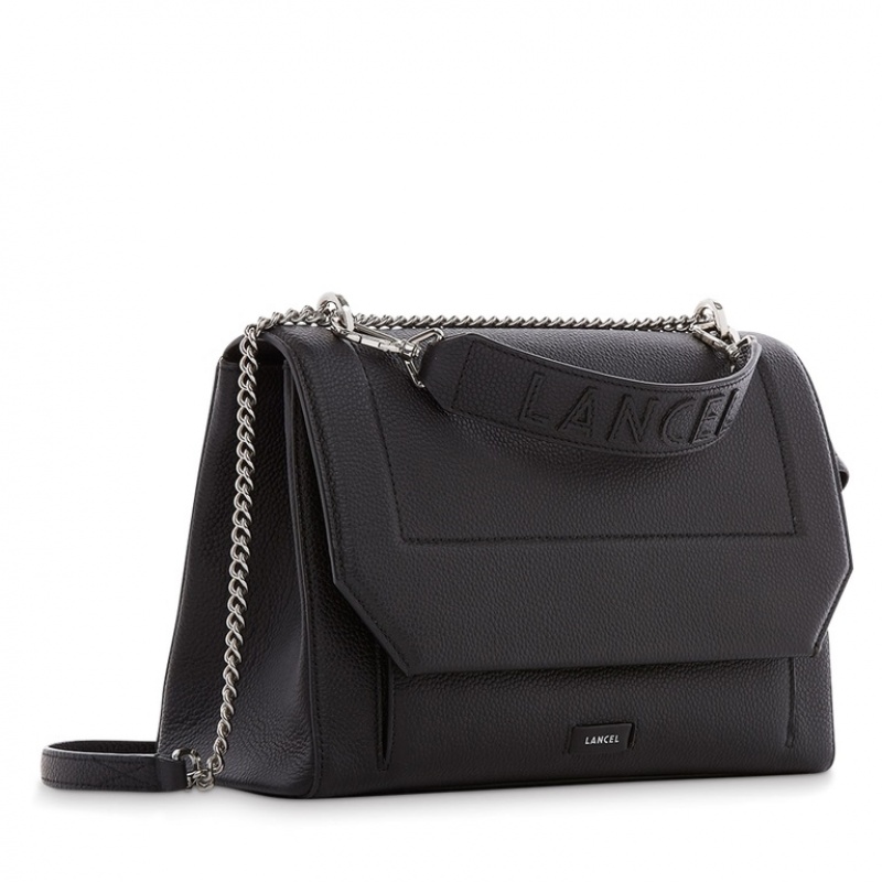 Lancel Ninon With Flap Schultertaschen Damen Schwarz | IGB477CW