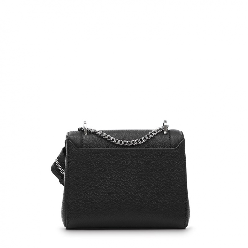 Lancel Ninon With Flap Schultertaschen Damen Schwarz | KWN5518ZA