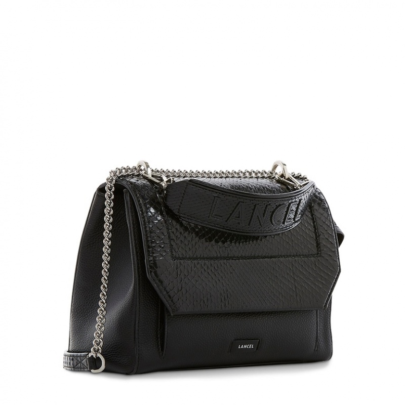 Lancel Ninon With Flap Schultertaschen Damen Schwarz | BUI1798YE