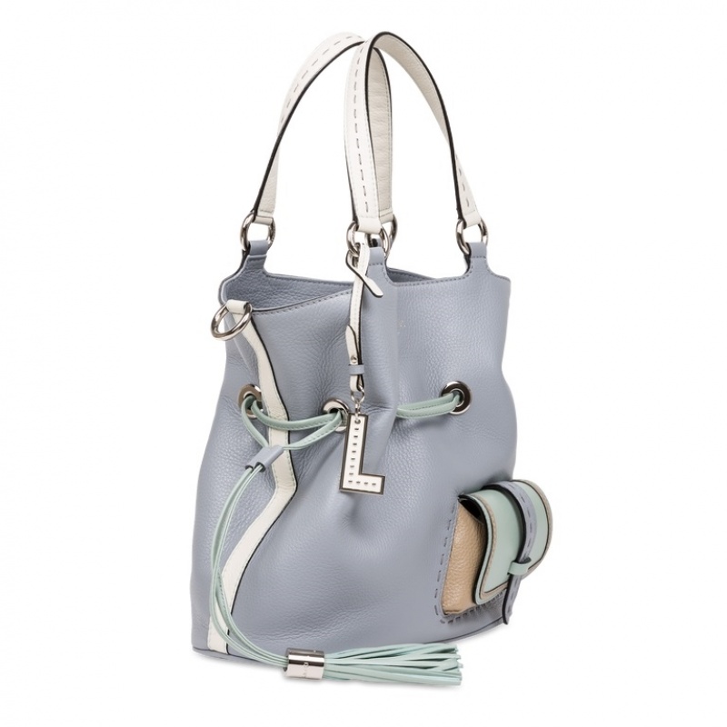 Lancel Premier Flirt Bucket Tasche Damen Blau Grün | QWH2865FG