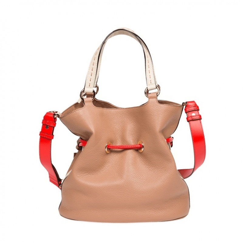 Lancel Premier Flirt Bucket Tasche Damen Braun Rot | ACM5797TB