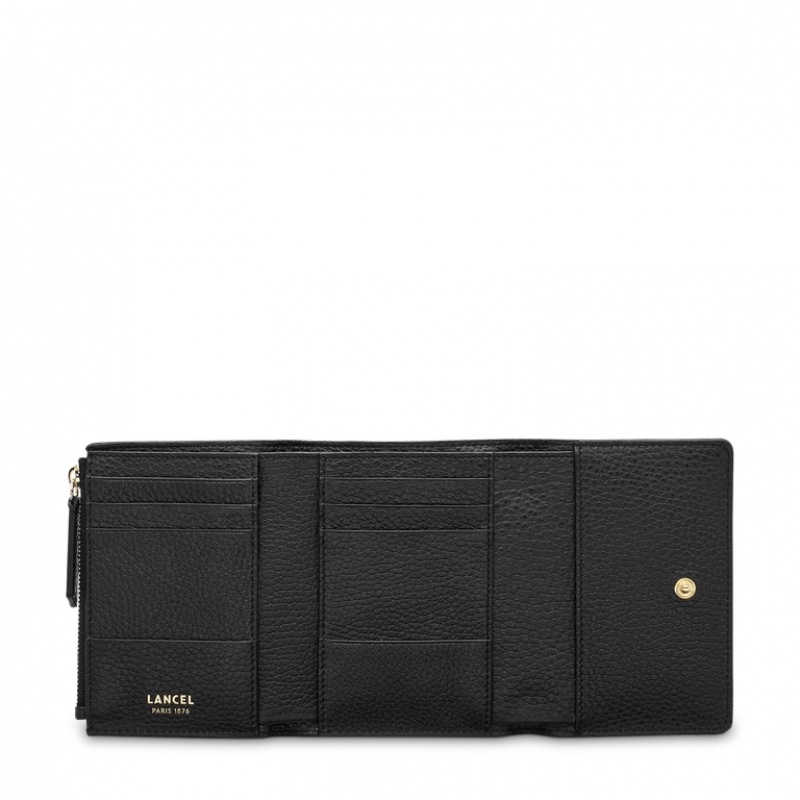 Lancel Premier Flirt Compact Medium With Flap Geldbörse Damen Schwarz | DJC514LT