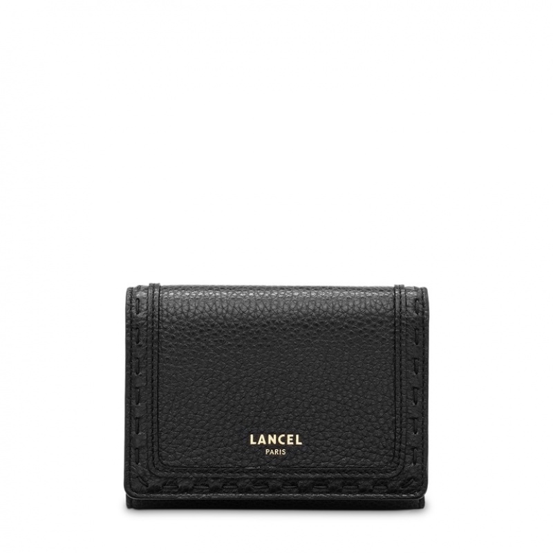 Lancel Premier Flirt Compact Medium With Flap Geldbörse Damen Schwarz | DJC514LT