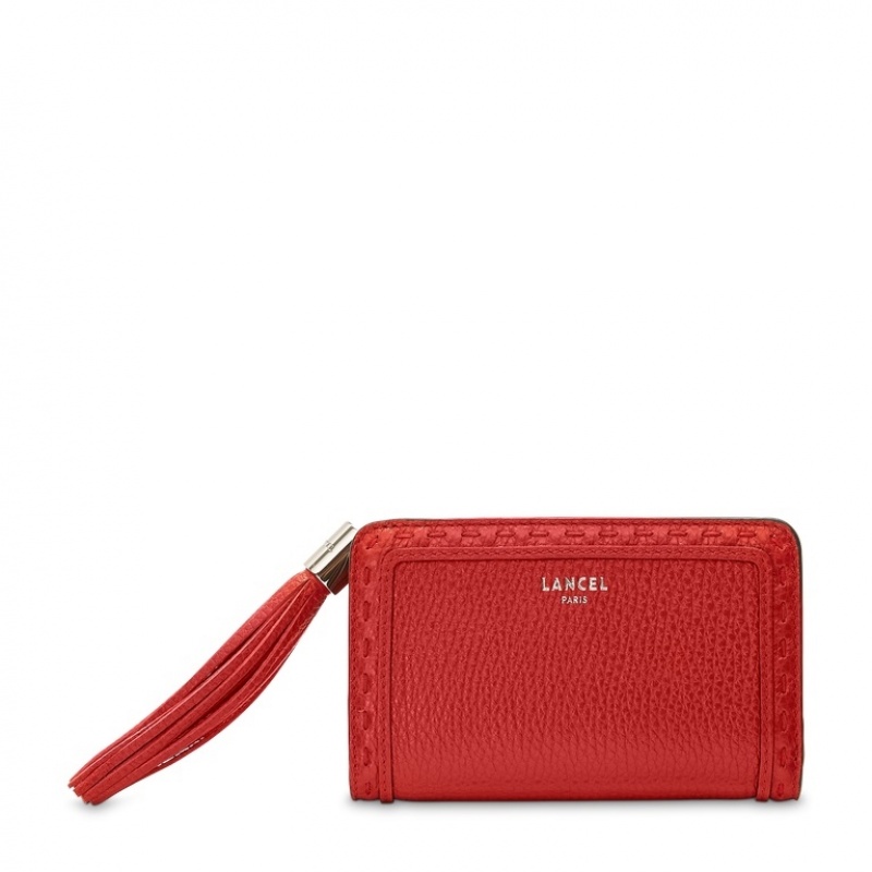 Lancel Premier Flirt Compact Rectangular Zipped Geldbörse Damen Rot | UND6516EK