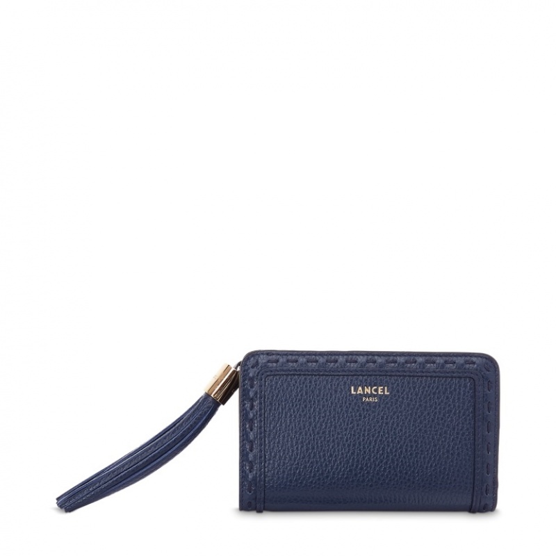 Lancel Premier Flirt Compact Rectangular Zipped Geldbörse Damen Dunkelblau | UJM4636FS