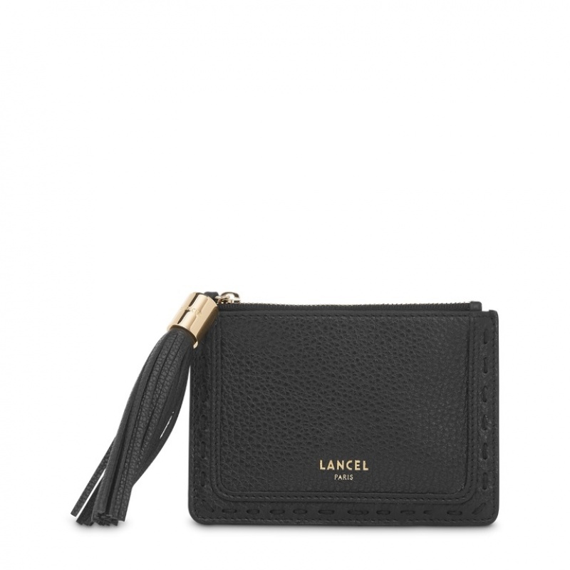 Lancel Premier Flirt L Zipped Kartenhülle Damen Schwarz | URN6967BC