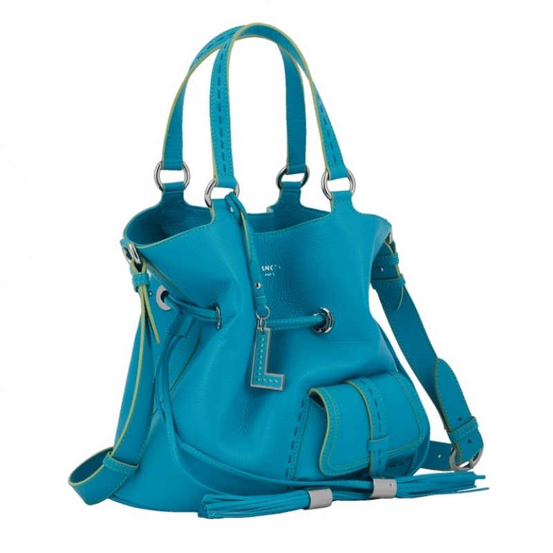 Lancel Premier Flirt M Bucket Tasche Damen Blau | CRZ1865NB