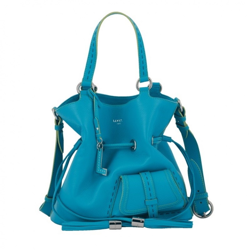 Lancel Premier Flirt M Bucket Tasche Damen Blau | CRZ1865NB