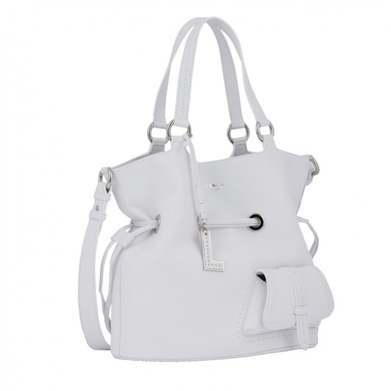 Lancel Premier Flirt M Bucket Tasche Damen Weiß | URK153TC