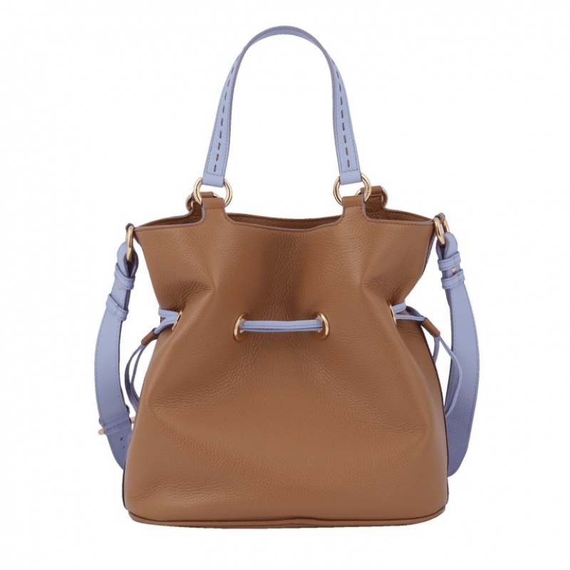 Lancel Premier Flirt M Bucket Tasche Damen Braun Lila | PQJ9531XP