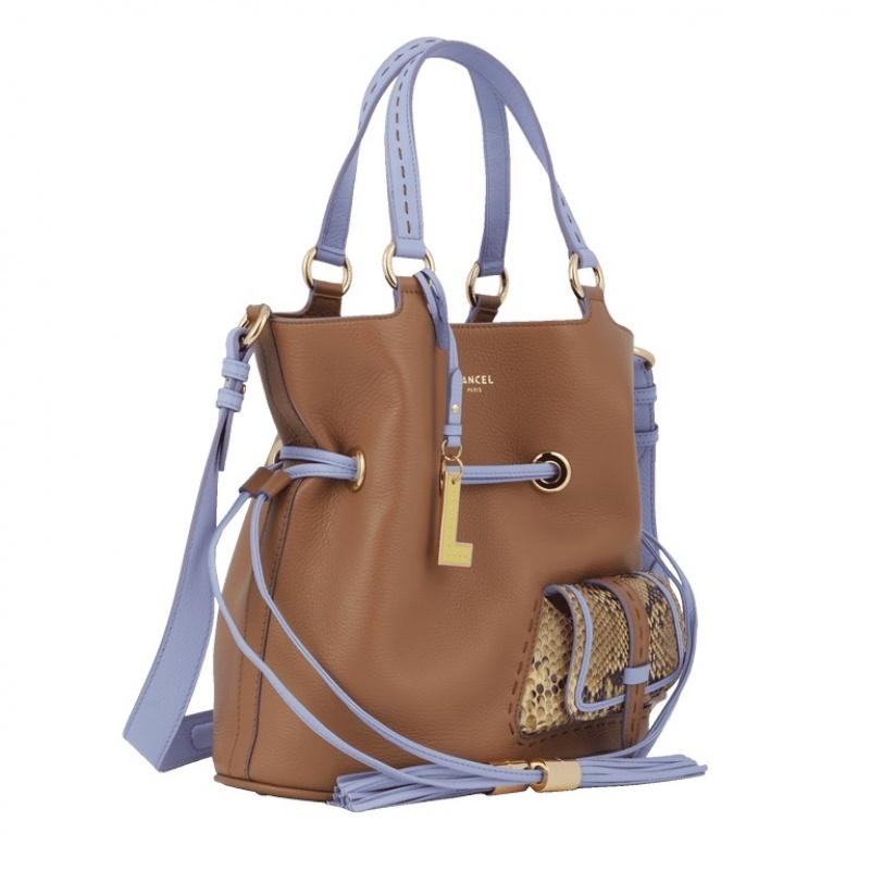 Lancel Premier Flirt M Bucket Tasche Damen Braun Lila | PQJ9531XP