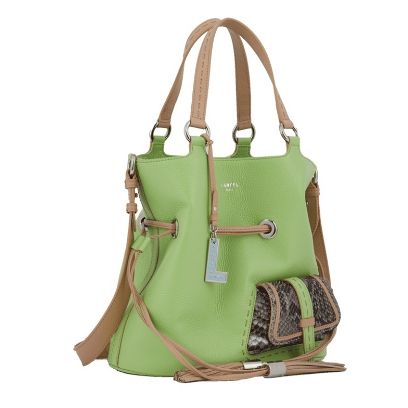 Lancel Premier Flirt M Bucket Tasche Damen Grün | SIO493RJ