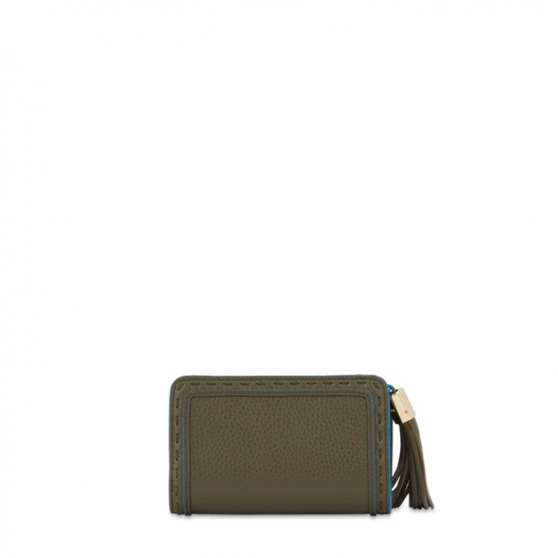 Lancel Premier Flirt Rectangular Zip Compact Geldbörse Damen Dunkelkhaki | QEU7199VX