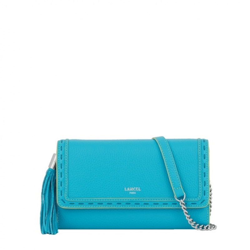 Lancel Premier Flirt Wallet Chain Unterarmtasche-Taschen Damen Blau | YGM2210ID