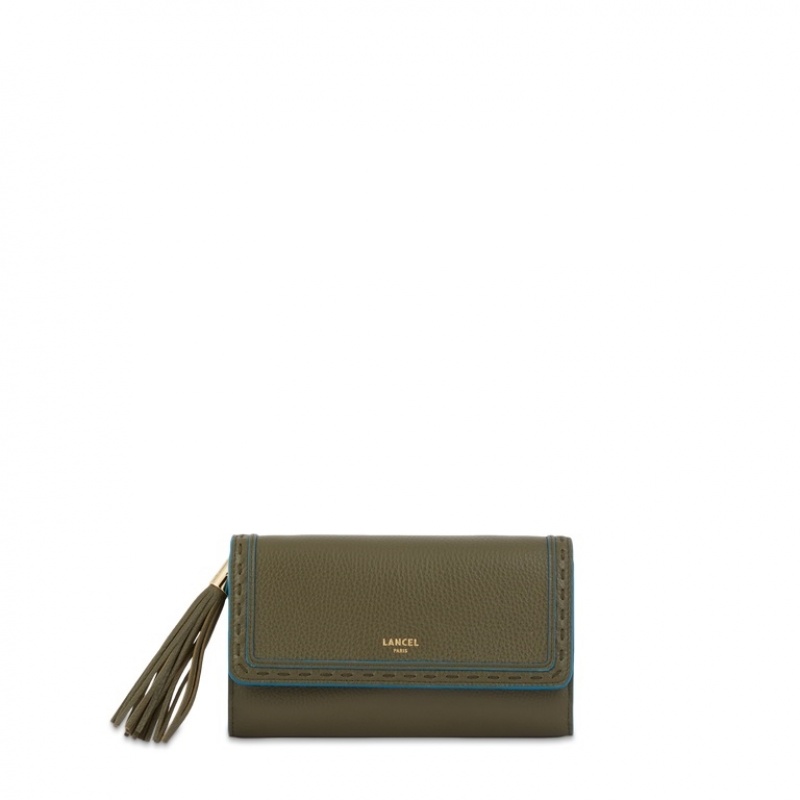 Lancel Premier Flirt Wallet Chain Unterarmtasche-Taschen Damen Dunkelkhaki | MOV9819JU