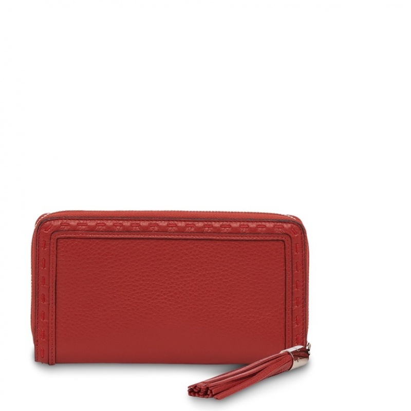 Lancel Premier Flirt Zipped Continental Geldbörse Damen Rot | SWZ5841VV