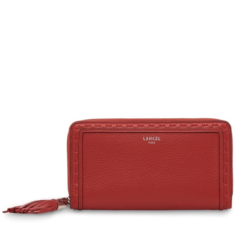 Lancel Premier Flirt Zipped Continental Geldbörse Damen Rot | SWZ5841VV